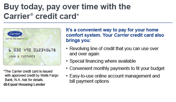carrier credit card details