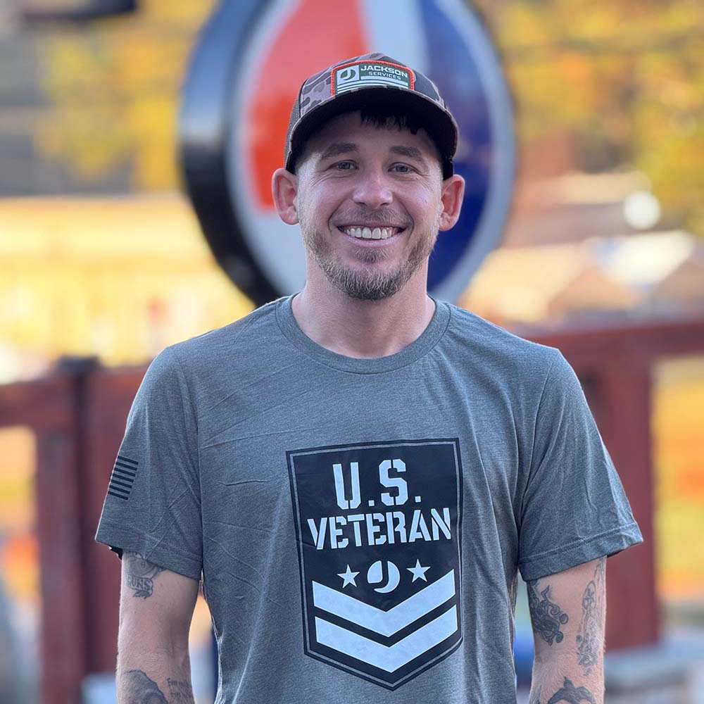 Jackson Services team member Seth, a United States Armed Forces Veteran.